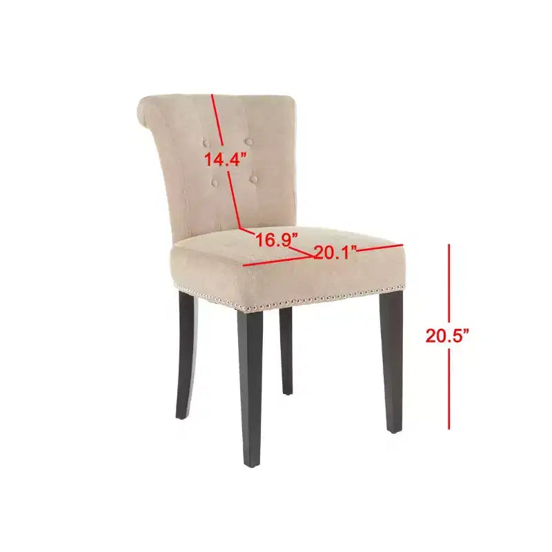 Sinclair 21 H Dining Chair With Nail Head Trim (Set of 2) - MCR4704 - Safavieh Couture