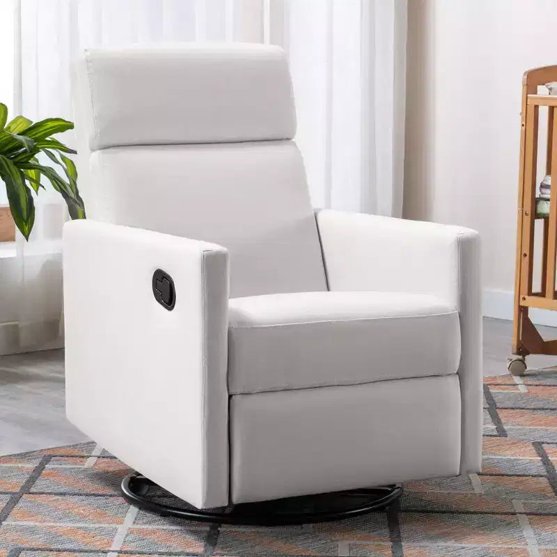 Okak Modern Accent Chairs for Bedroom, Upholstered Rocker Nursery Chair Plush Seating Glider Swivel Recliner Chair