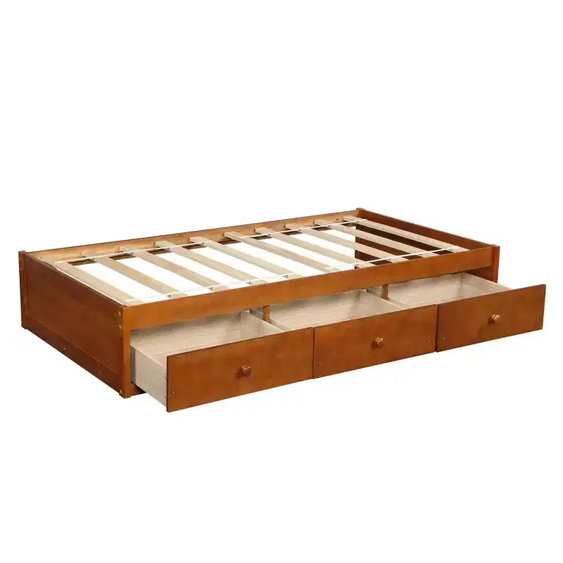 Whisen Twin Size Platform Bed with 3 Drawers