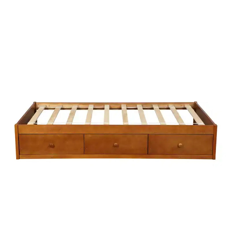 Whisen Twin Size Platform Bed with 3 Drawers