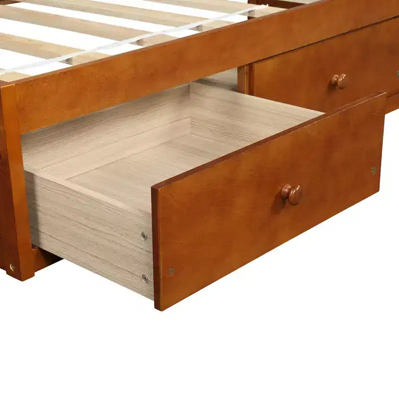 Whisen Twin Size Platform Bed with 3 Drawers