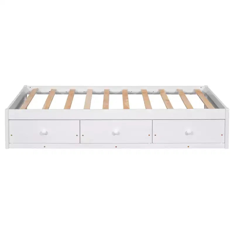 Whisen Twin Size Platform Bed with 3 Drawers
