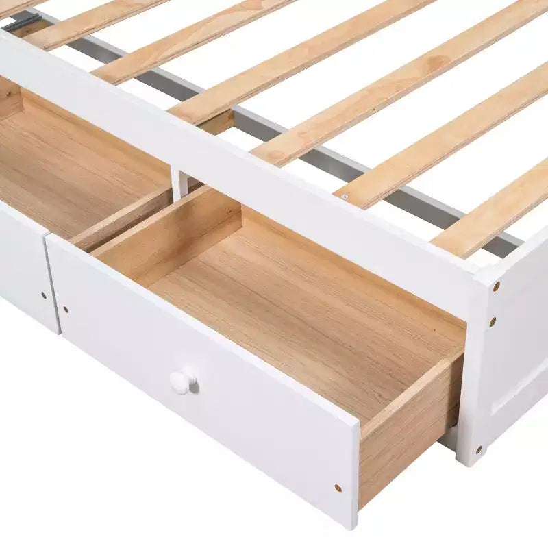 Whisen Twin Size Platform Bed with 3 Drawers