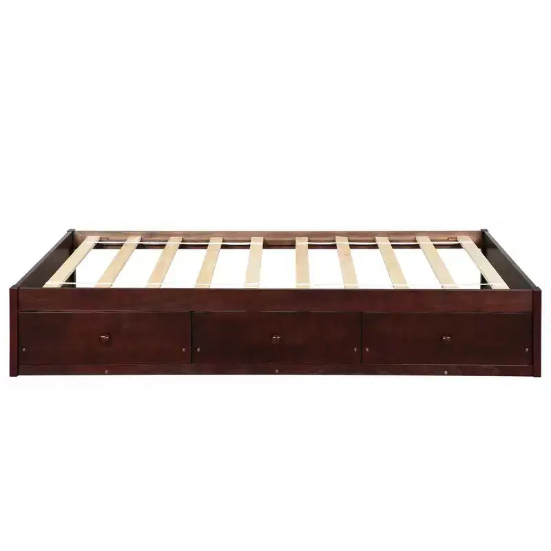 Whisen Twin Size Platform Bed with 3 Drawers