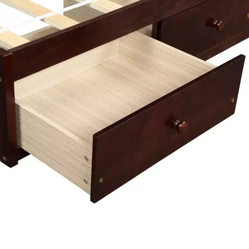 Whisen Twin Size Platform Bed with 3 Drawers