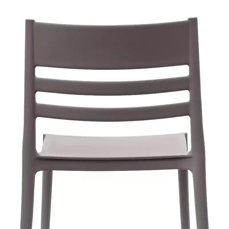 Flash Furniture Bridgeport Set of 4 Indoor-Outdoor Stacking Patio Chair with Slatted Backrest, Commercial All-Weather Resin Chair