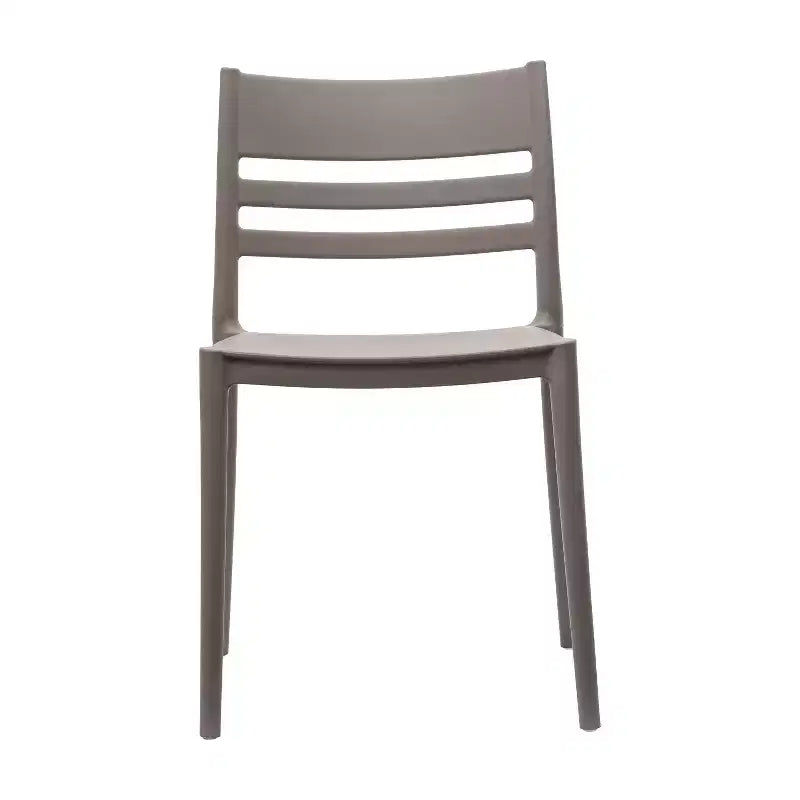 Flash Furniture Bridgeport Set of 4 Indoor-Outdoor Stacking Patio Chair with Slatted Backrest, Commercial All-Weather Resin Chair