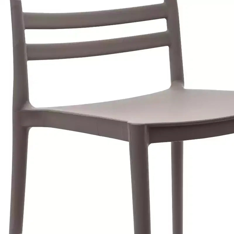 Flash Furniture Bridgeport Set of 4 Indoor-Outdoor Stacking Patio Chair with Slatted Backrest, Commercial All-Weather Resin Chair