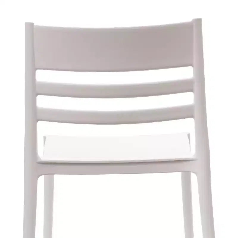 Flash Furniture Bridgeport Set of 4 Indoor-Outdoor Stacking Patio Chair with Slatted Backrest, Commercial All-Weather Resin Chair