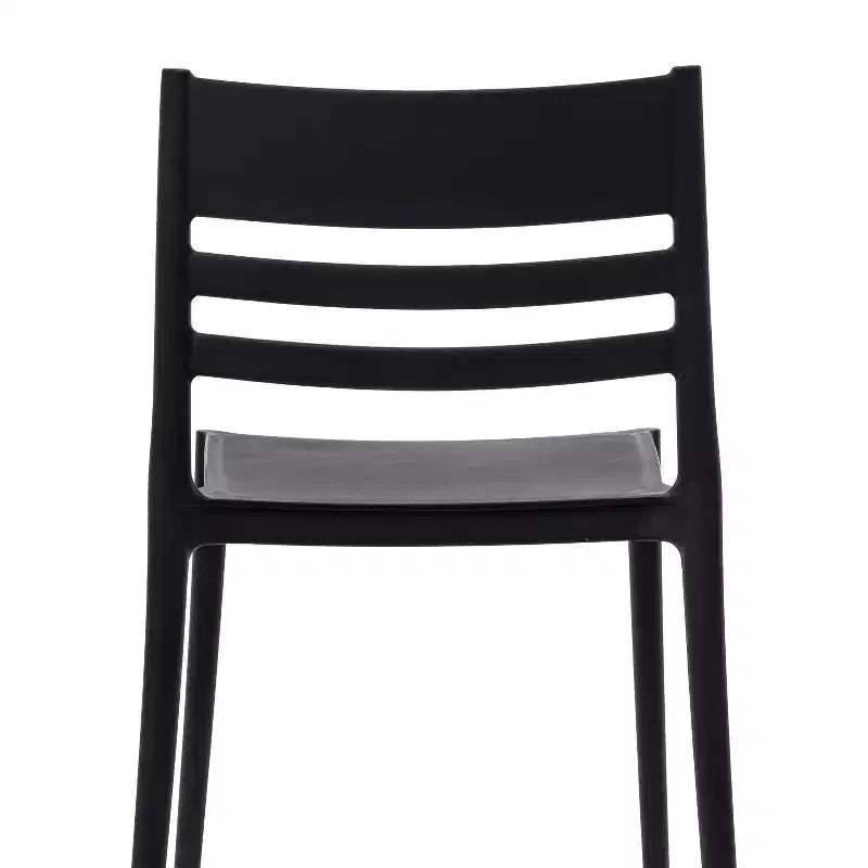 Flash Furniture Bridgeport Set of 4 Indoor-Outdoor Stacking Patio Chair with Slatted Backrest, Commercial All-Weather Resin Chair