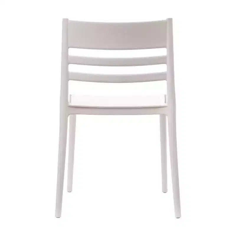 Flash Furniture Bridgeport Set of 4 Indoor-Outdoor Stacking Patio Chair with Slatted Backrest, Commercial All-Weather Resin Chair