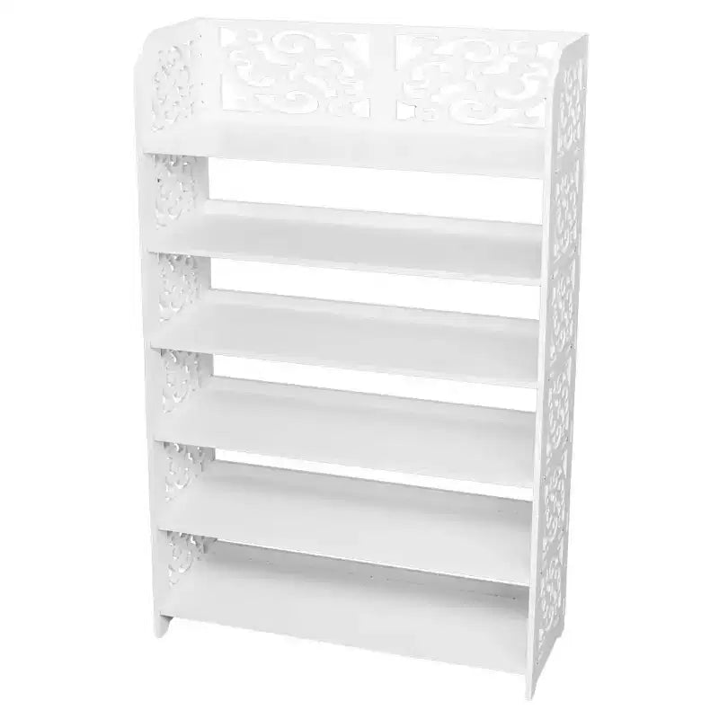 Karl Home 6-Tier White Wood 24.21in. W Shoe Rack