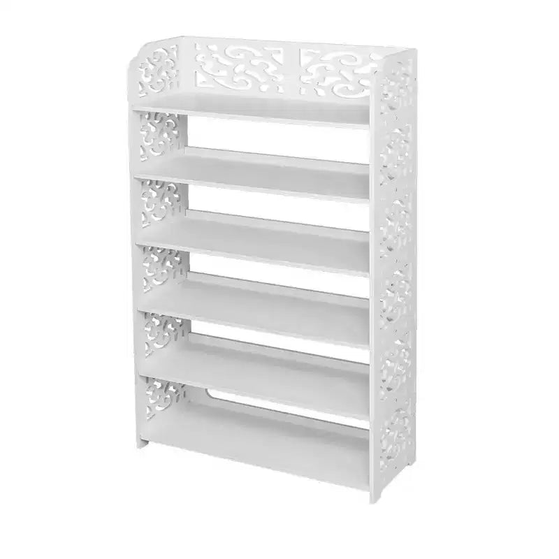 Meuble à chaussures Karl Home 6 étagères en bois blanc 61,5 cm (L)