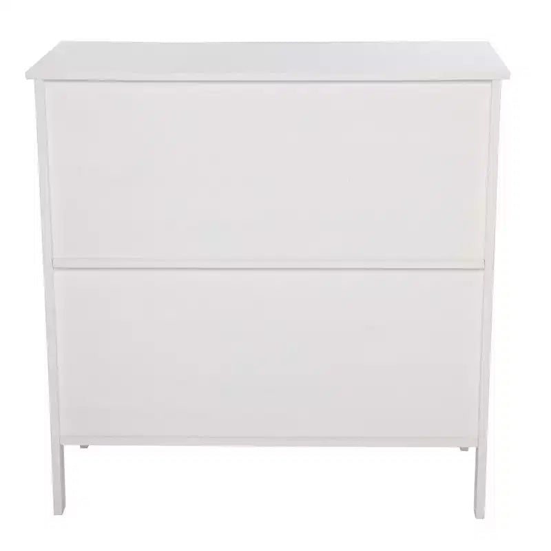 Karl Home Armoire de rangement d'appoint autoportante avec porte transparente pour cuisine ou salle à manger, blanche