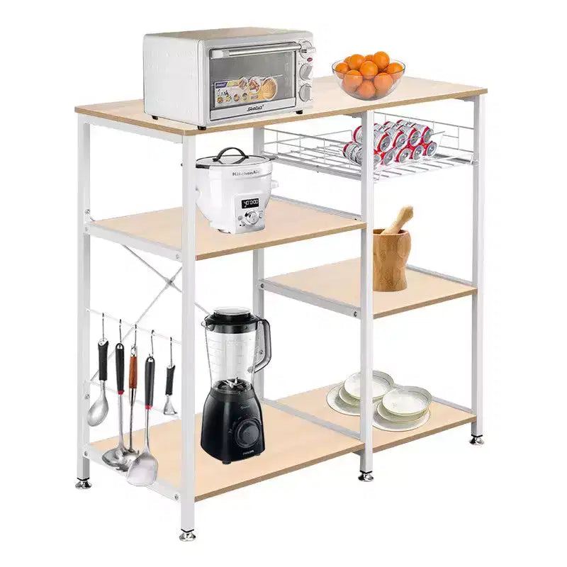 Karl Home Étagère de Boulanger 3 Niveaux avec Support de Micro-ondes pour Cuisine