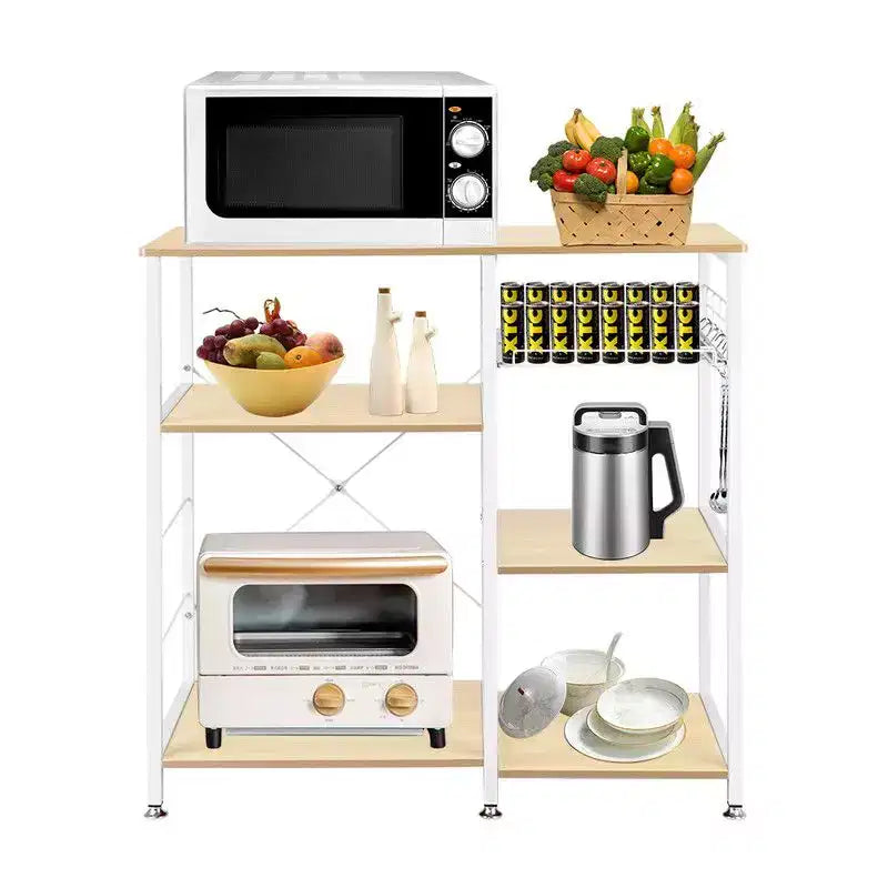 Karl Home Étagère de Boulanger 3 Niveaux avec Support de Micro-ondes pour Cuisine