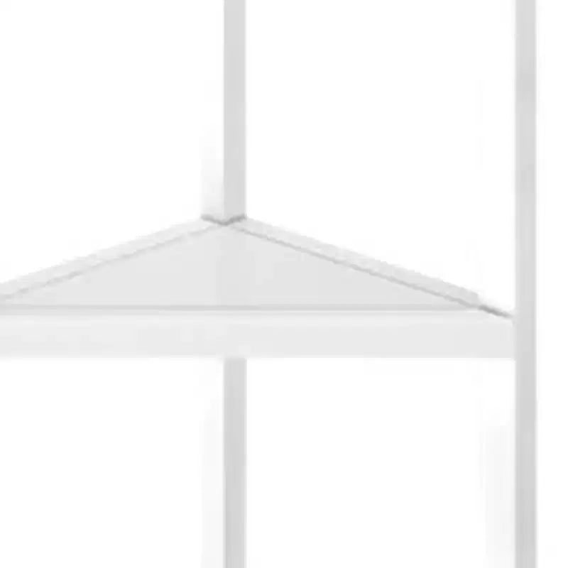 Bibliothèque d'angle en bois massif blanc HomeRoots