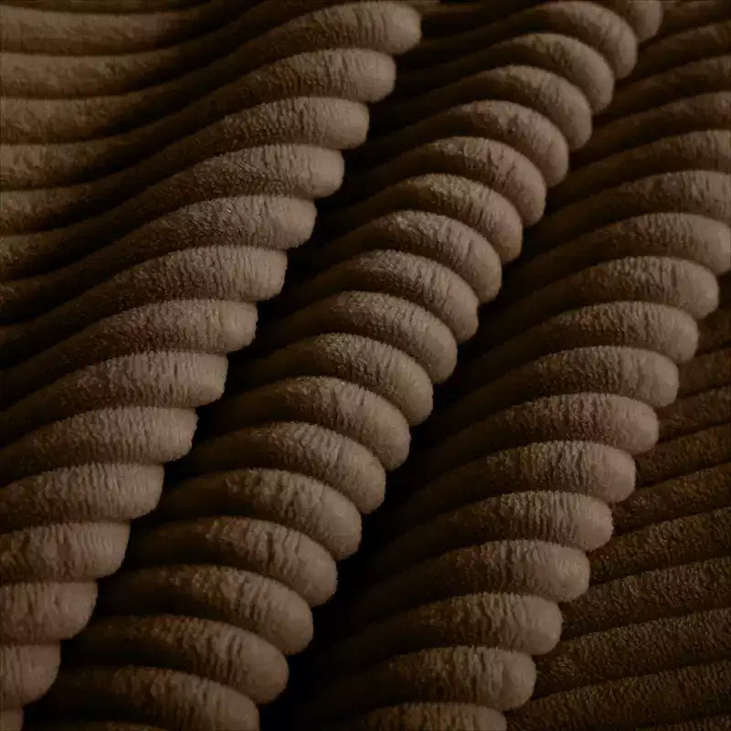 Banc ottoman de rangement carré élégant en velours côtelé Okak avec rangement dissimulé, repose-pieds rembourré à combiner avec un canapé pour le salon ou la chambre à coucher