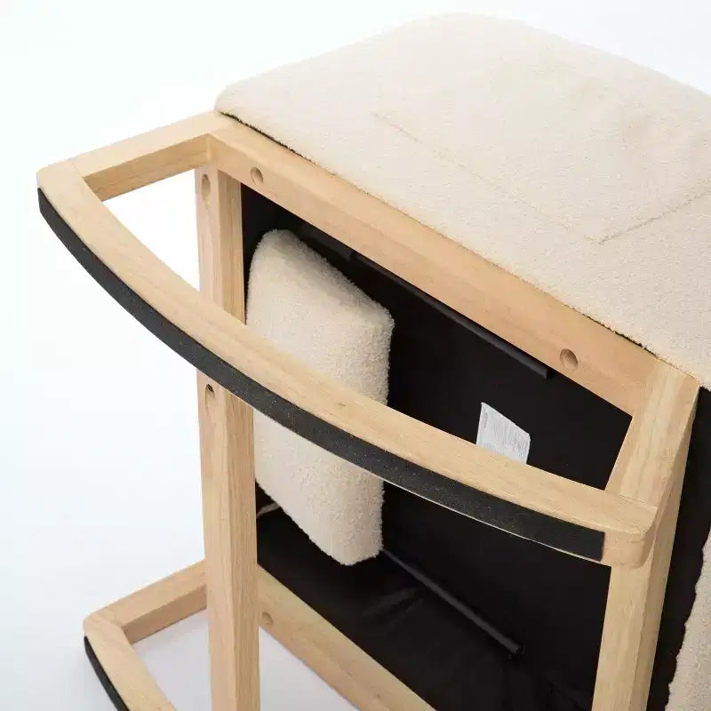 Fauteuil à bascule d'appoint moderne Okak avec poche latérale et dossier haut rembourré confortable pour chambre, salon ou chambre d d'enfant