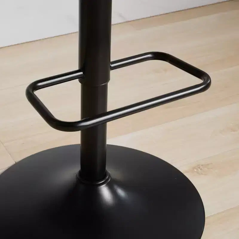 Lot de 2 tabourets de bar pivotants à 360°, hauteur réglable, tabourets de comptoir, chaises de salle à manger, tabourets de cuisine, noyer+noir/beige - ModernLuxe