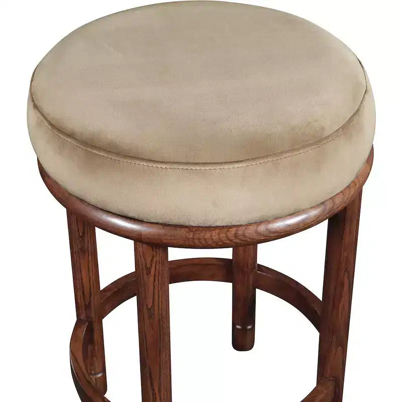 Meridian Furniture, Tabouret de comptoir Monette en velours beige