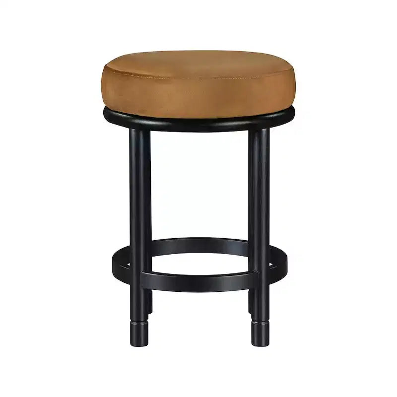 Meridian Furniture, Tabouret de comptoir en velours Monette Saddle