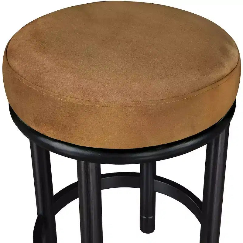 Meridian Furniture, Tabouret de comptoir en velours Monette Saddle