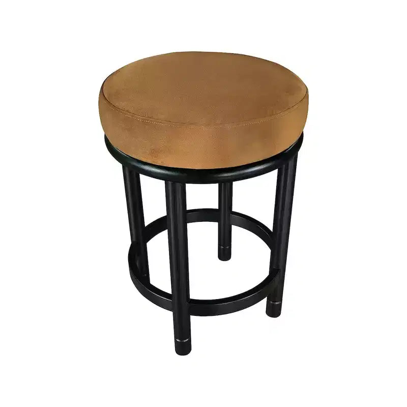Meridian Furniture, Tabouret de comptoir en velours Monette Saddle