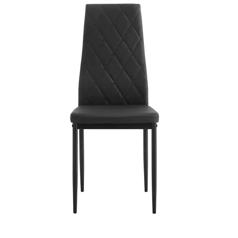 MAYEERTY Lot de 4 Chaises de Salle à Manger en PU Rembourrées en Forme de Diamant avec Surface en Cuir Souple