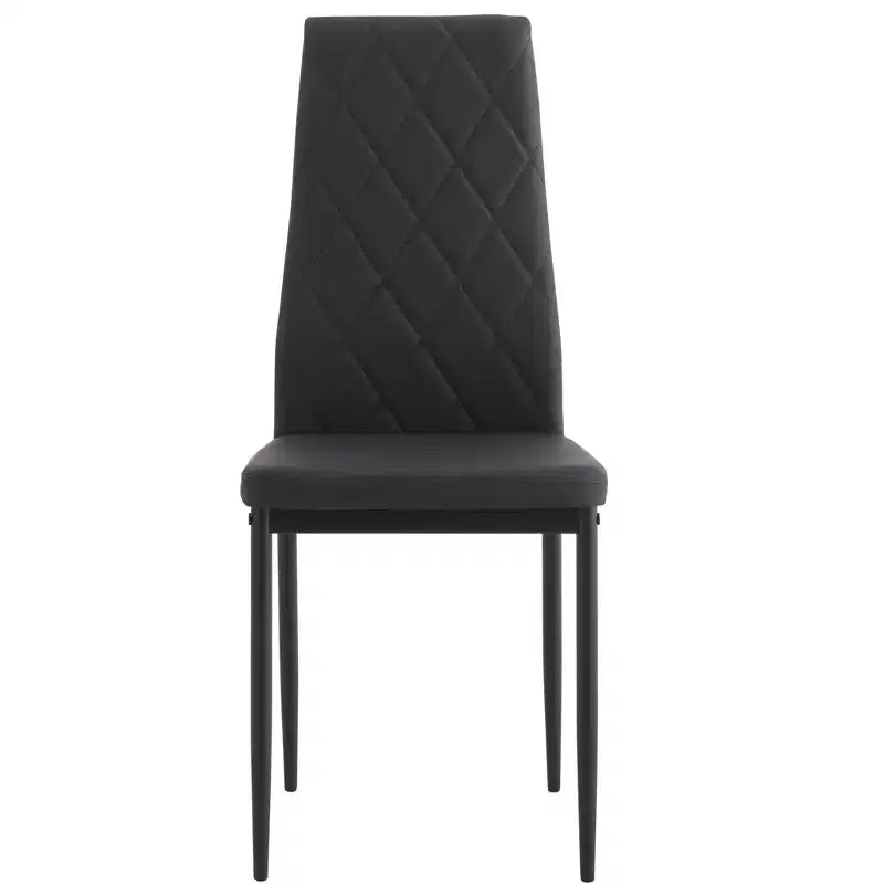 MAYEERTY Lot de 4 Chaises de Salle à Manger en PU Rembourrées en Forme de Diamant avec Surface en Cuir Souple