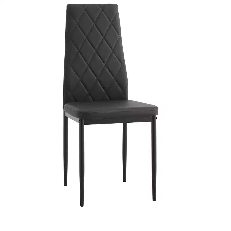 MAYEERTY Lot de 4 Chaises de Salle à Manger en PU Rembourrées en Forme de Diamant avec Surface en Cuir Souple