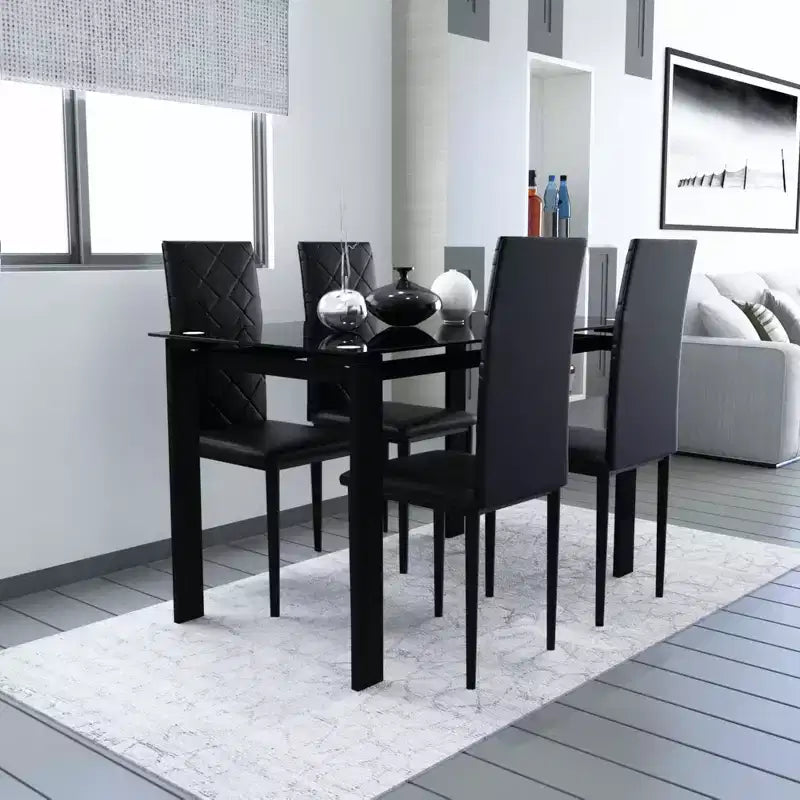 MAYEERTY Lot de 4 Chaises de Salle à Manger en PU Rembourrées en Forme de Diamant avec Surface en Cuir Souple