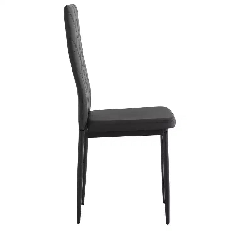 MAYEERTY Lot de 4 Chaises de Salle à Manger en PU Rembourrées en Forme de Diamant avec Surface en Cuir Souple