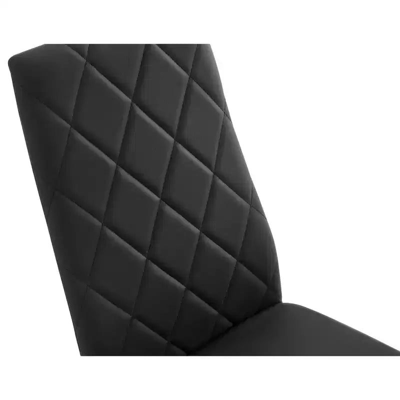 MAYEERTY Lot de 4 Chaises de Salle à Manger en PU Rembourrées en Forme de Diamant avec Surface en Cuir Souple