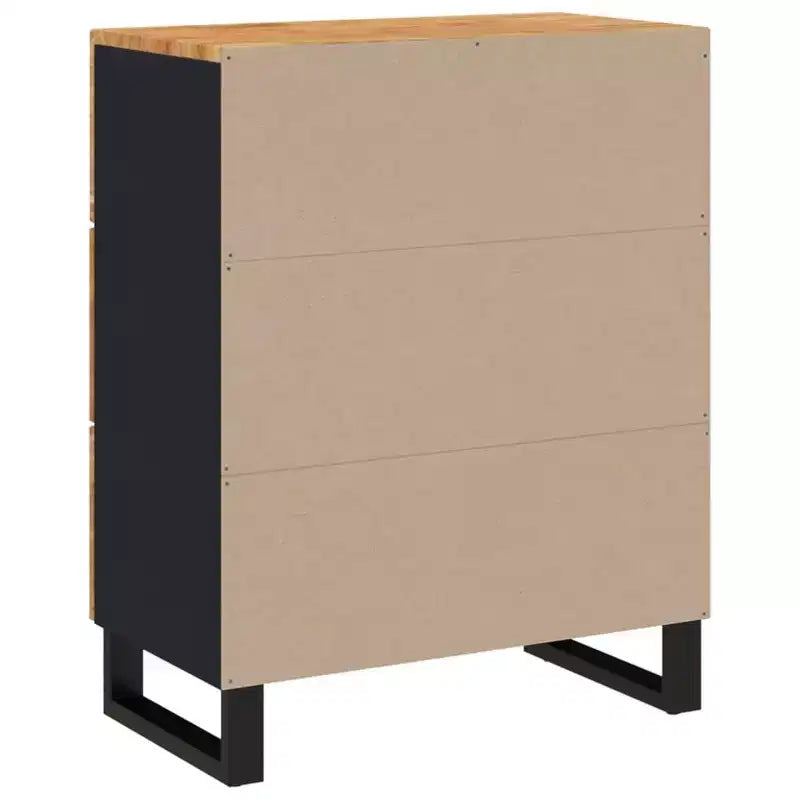vidaXL Buffet en bois d'acacia massif au charme industriel – Armoire spacieuse et plateau robuste pour exposer la décoration intérieure