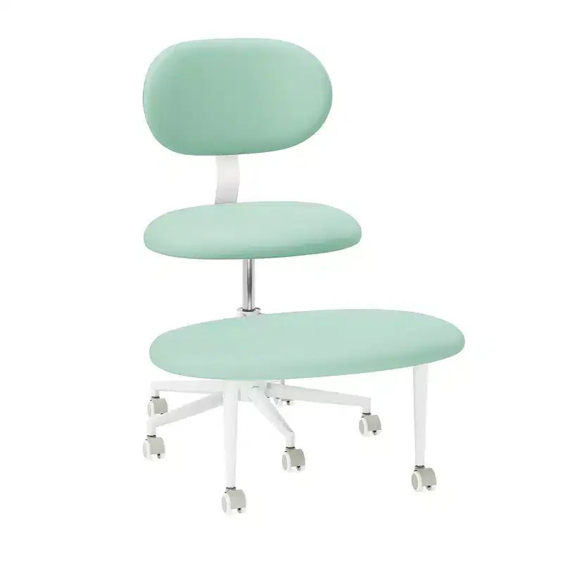 Chaise ergonomique Pinmoco entrecroisée avec roulettes, chaise de bureau à domicile sans accoudoirs pour petits espaces, soutien dorsal amélioré, hauteur réglable