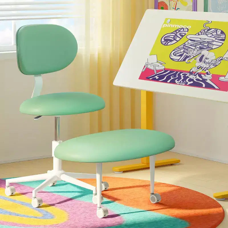 Chaise ergonomique Pinmoco entrecroisée avec roulettes, chaise de bureau à domicile sans accoudoirs pour petits espaces, soutien dorsal amélioré, hauteur réglable