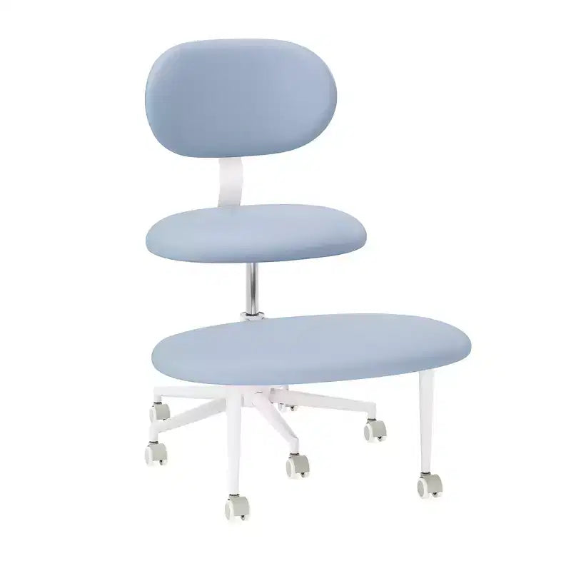 Chaise ergonomique Pinmoco entrecroisée avec roulettes, chaise de bureau à domicile sans accoudoirs pour petits espaces, soutien dorsal amélioré, hauteur réglable