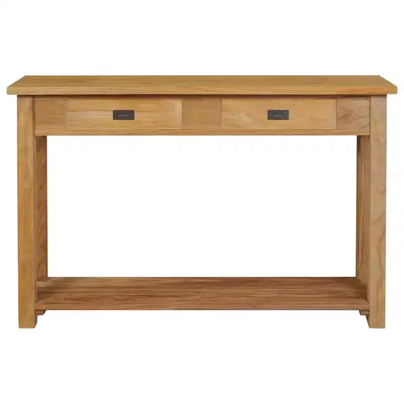 vidaXL Table console en bois naturel Teck massif Table console standard