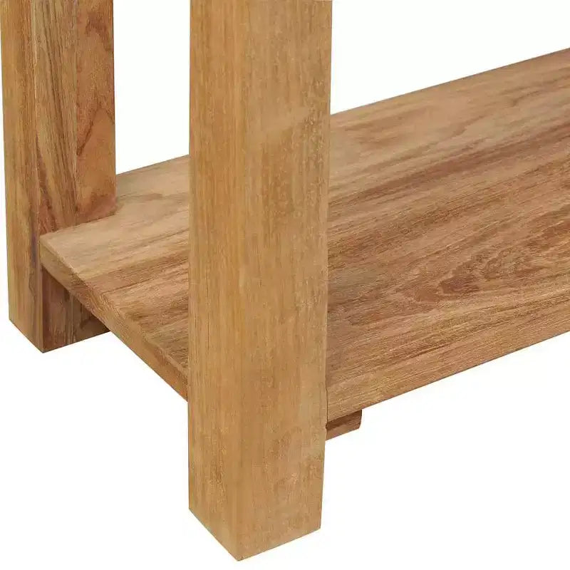 vidaXL Table console en bois naturel Teck massif Table console standard