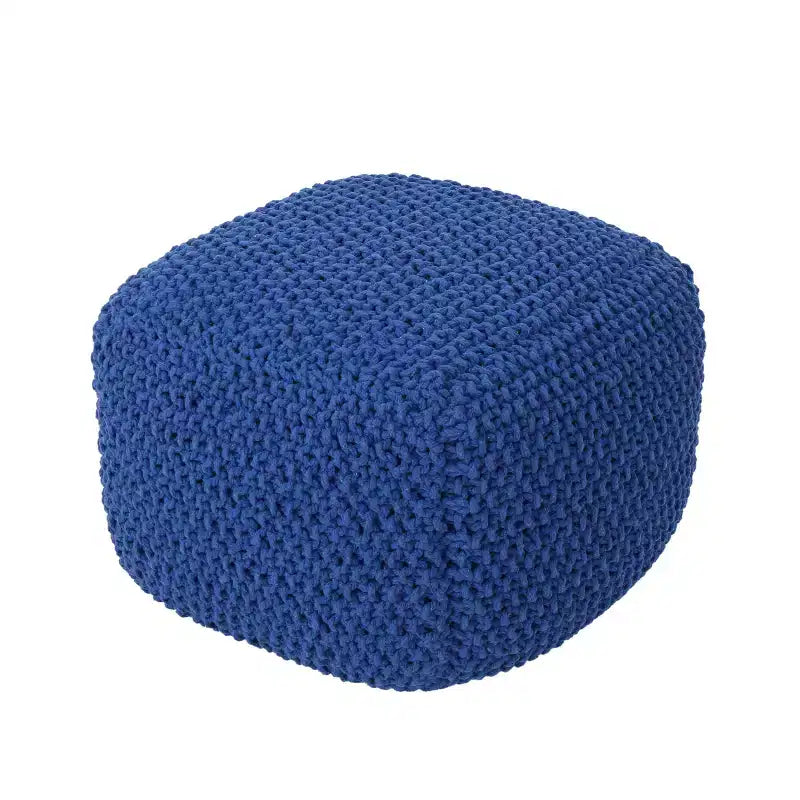 Christopher Knight Home Pim Pouf Carré Moderne en Tricot de Coton