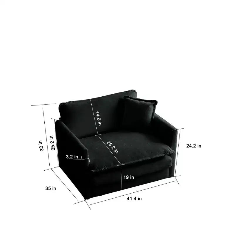 Ensemble de canapés 3 pièces avec accoudoirs et coussins décoratifs L'ensemble de canapés comprend 2 fauteuils et un canapé 2 places Vert chenille