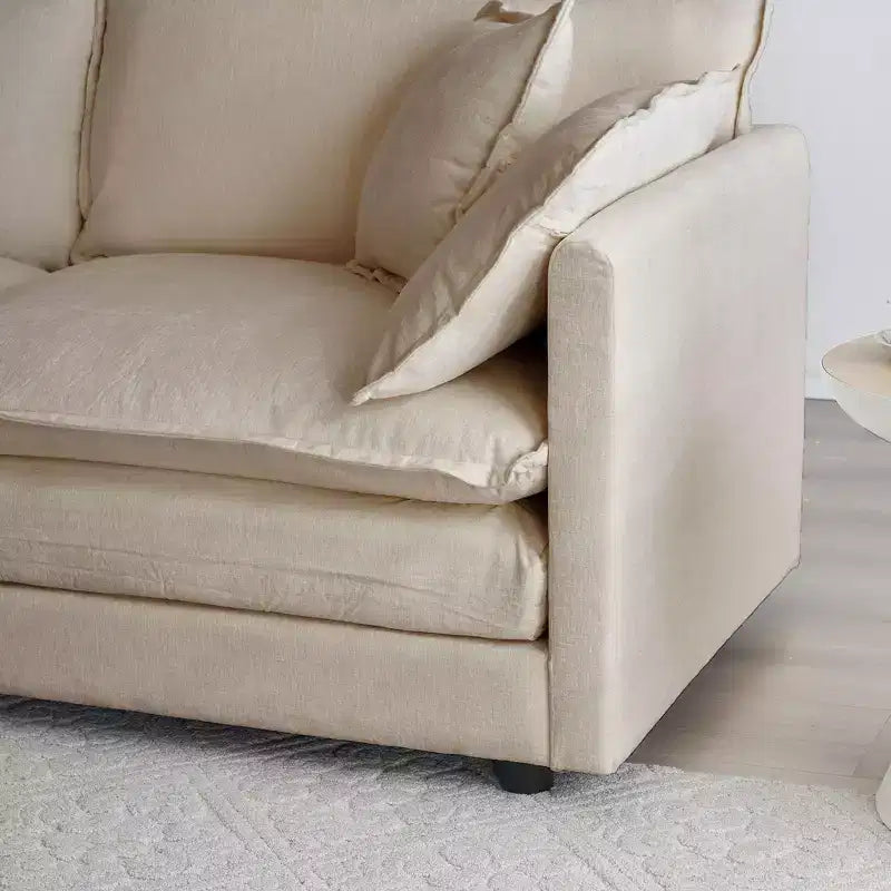Ensemble de canapés 3 pièces avec accoudoirs et coussins décoratifs L'ensemble de canapés comprend 2 fauteuils et un canapé 2 places Vert chenille