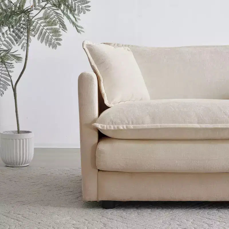 Ensemble de canapés 3 pièces avec accoudoirs et coussins décoratifs L'ensemble de canapés comprend 2 fauteuils et un canapé 2 places Vert chenille