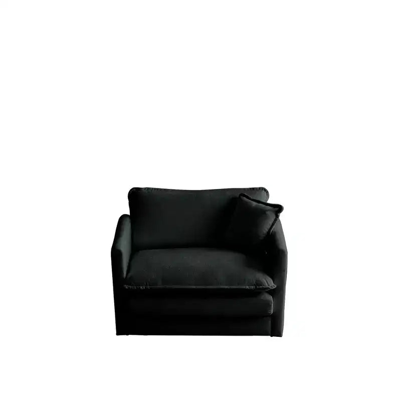 Ensemble de canapés 3 pièces avec accoudoirs et coussins décoratifs L'ensemble de canapés comprend 2 fauteuils et un canapé 2 places Vert chenille