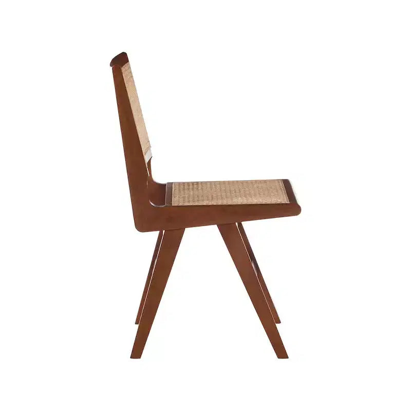 Meridian Furniture, Chaise de salle à manger latérale en bois de noyer Preston, Lot de 2