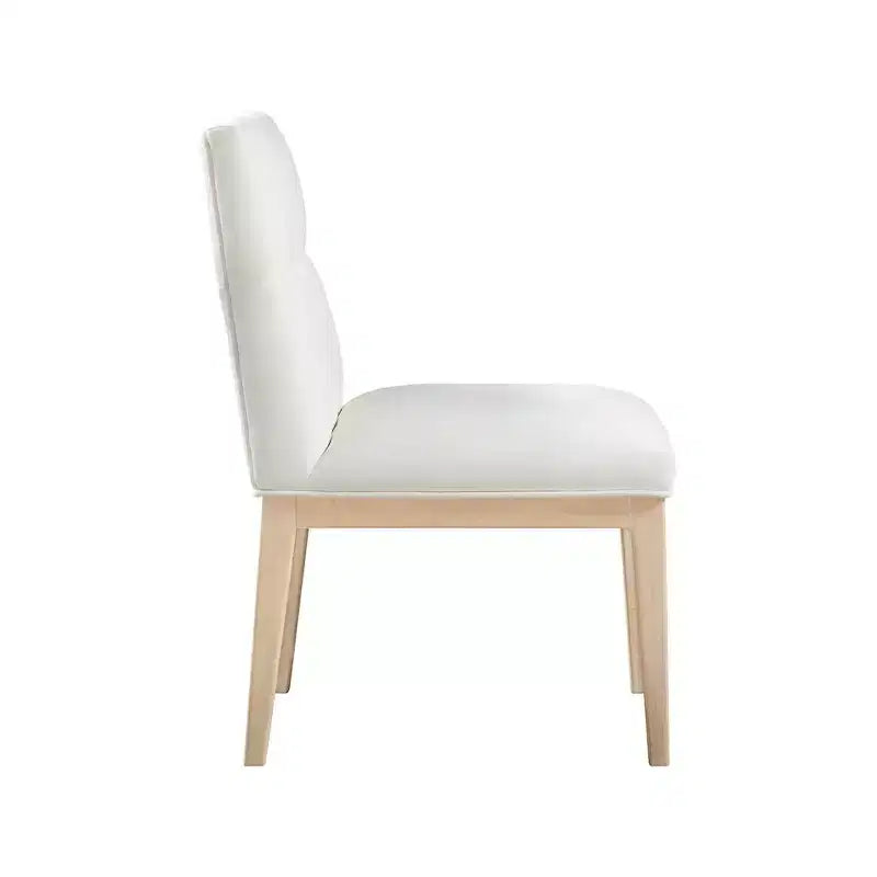 Meridian Furniture, Chaise de salle à manger latérale Adrian en cuir végétalien, ensemble de 2
