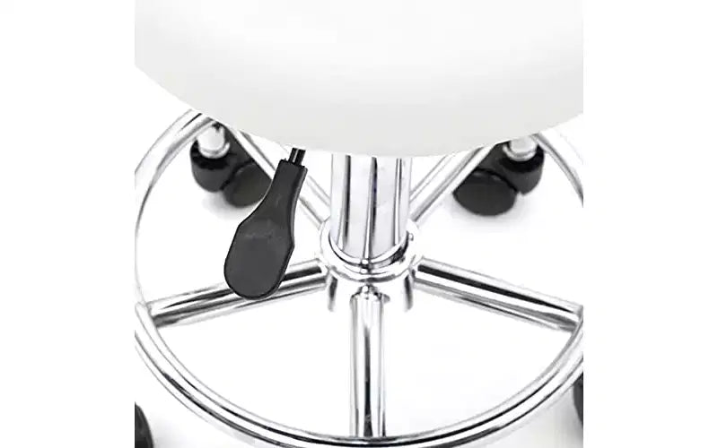 Tabouret de bar pivotant 34 - Tabouret chromé rotatif à 360° avec assise en cuir PU pour salon, cuisine et décoration intérieure