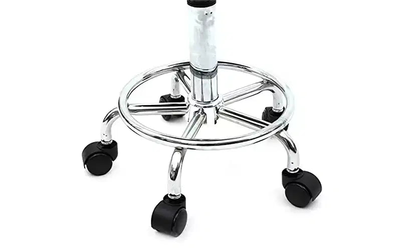 Tabouret de bar pivotant 34 - Tabouret chromé rotatif à 360° avec assise en cuir PU pour salon, cuisine et décoration intérieure