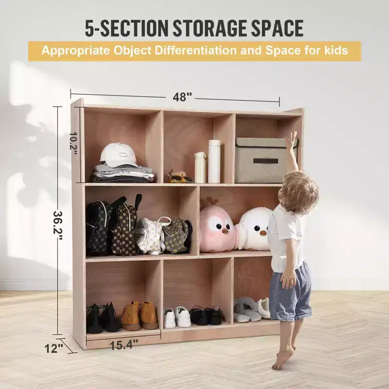 Meuble de rangement à 8 compartiments pour salles de classe, surface lisse émaillée, casiers pour salles de classe, meuble de rangement avec 4 roulettes, 2 boîtes de rangement